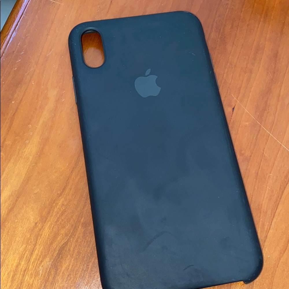 IPHONE XS MAX APPLE BRAND BLACK SILICONE CASE